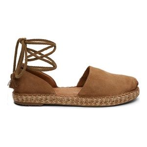 Toms Tan Suede Espadrille Sandals